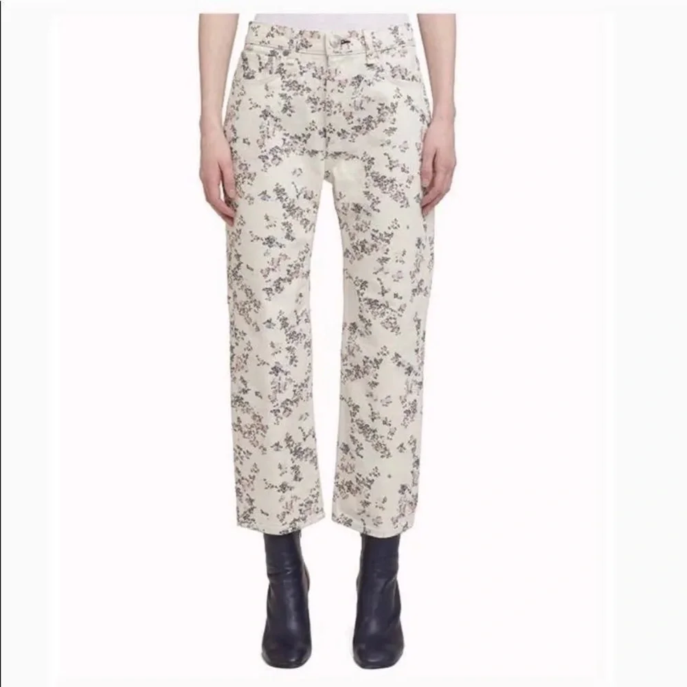 NWT Rag & Bone Micro Floral Boy High Waist Cropped Jeans sz 28 - Picture 8 of 9